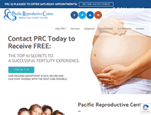 Tablet Screenshot of pacificreproductivecenter.com